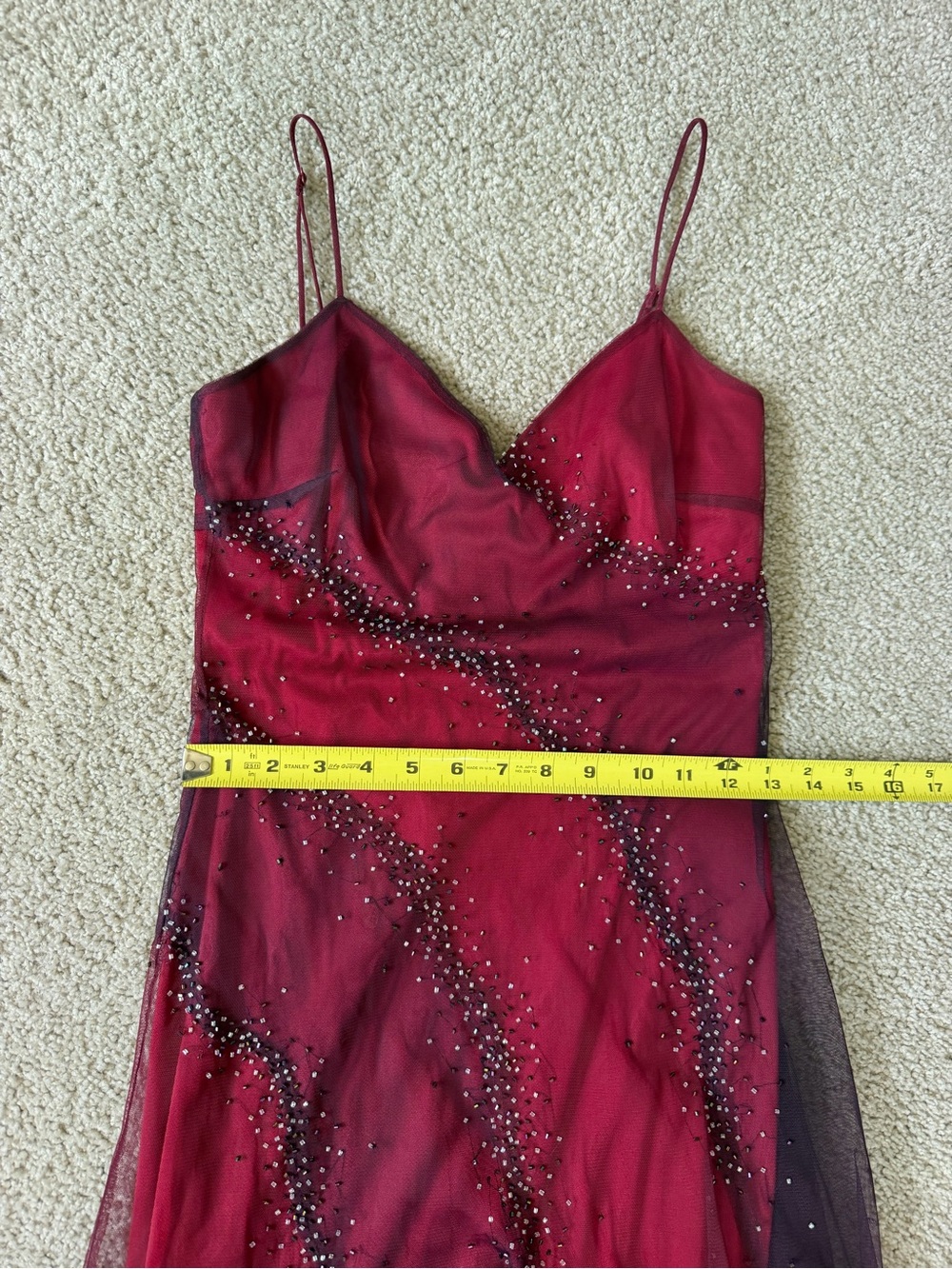 Vintage Beaded Prom Dress - Picture 5 of 7